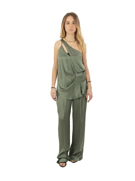 Top Semicouture Carmita Verde Mare